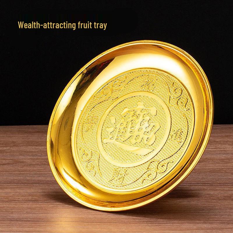 Golden Fortune Lotus Tray: Wealth-Attracting High-Footed Plate for Buddha Altar & Fruit Offerings. 18cm
Golden Fortune Lotus Tray: Wealth-Attracting High-Footed Plate for Buddha Altar & Fruit Offerings. 18cm