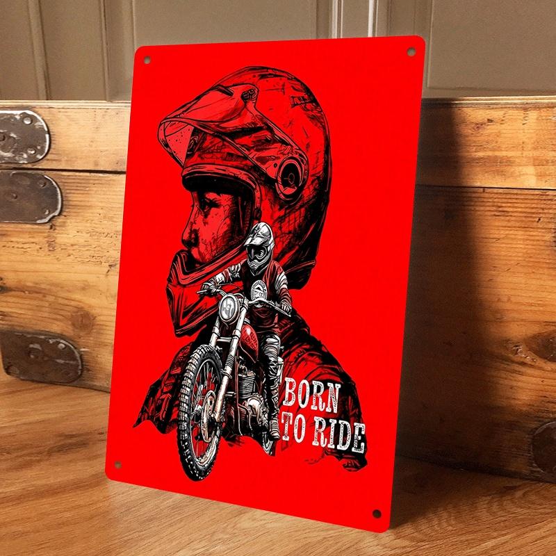 1 piece of vintage motorcycle helmet and rider pattern tinplate wall hanging plaque, suitable for living room, study, or bar wal (as the picture,20x30cm)
1 piece of vintage motorcycle helmet and rider pattern tinplate wall hanging plaque, suitable for living room, study, or bar wal (as the picture,20x30cm)