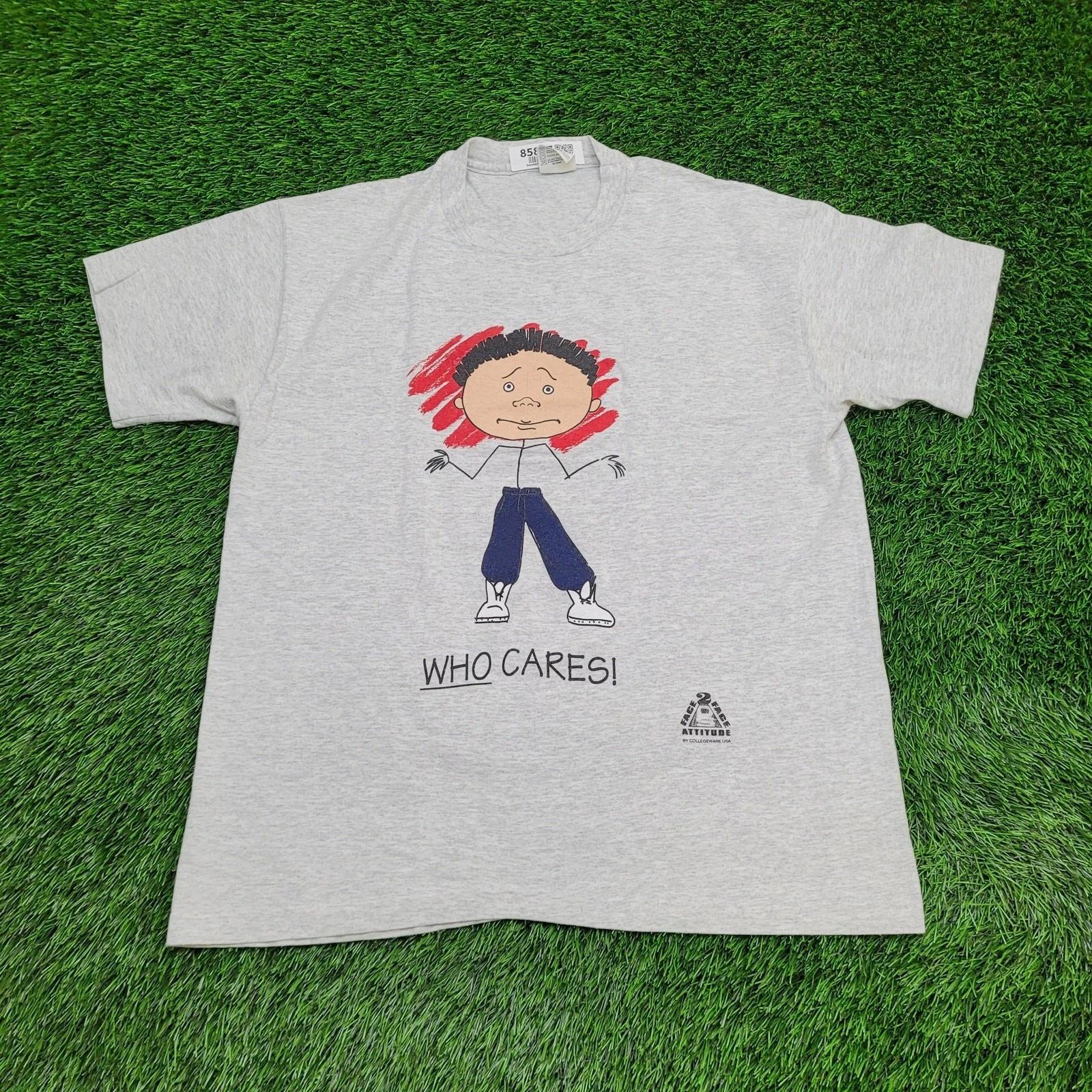 Vintage 90s Funny Big-Head Cartoon Shirt L/XL 22x28 Who-Care s S
Vintage 90s Funny Big-Head Cartoon Shirt L/XL 22x28 Who-Care s S