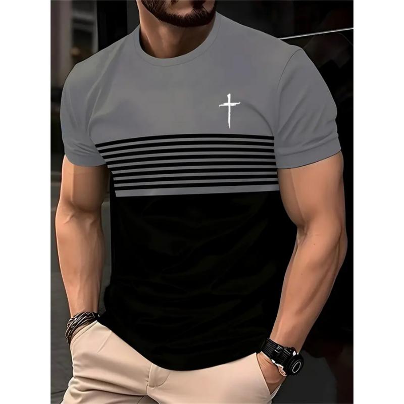 Cross 3D Printed T-shirt, Fashionable Summer Men s Striped T-shirt, Casual Fitness Sports Short Sleeved T-shirt, Loose Casual T-shirt Top XL
Cross 3D Printed T-shirt, Fashionable Summer Men s Striped T-shirt, Casual Fitness Sports Short Sleeved T-shirt, Loose Casual T-shirt Top XL