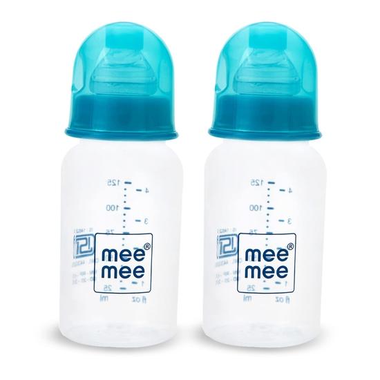 Mee Mee Baby Feeding Bottle 125ml |BPA-Free Baby Milk Bottle with Eazy Flo Technology/Toddler Upto 3 Years (Blue, Pack of 2)
Mee Mee Baby Feeding Bottle 125ml |BPA-Free Baby Milk Bottle with Eazy Flo Technology/Toddler Upto 3 Years (Blue, Pack of 2)