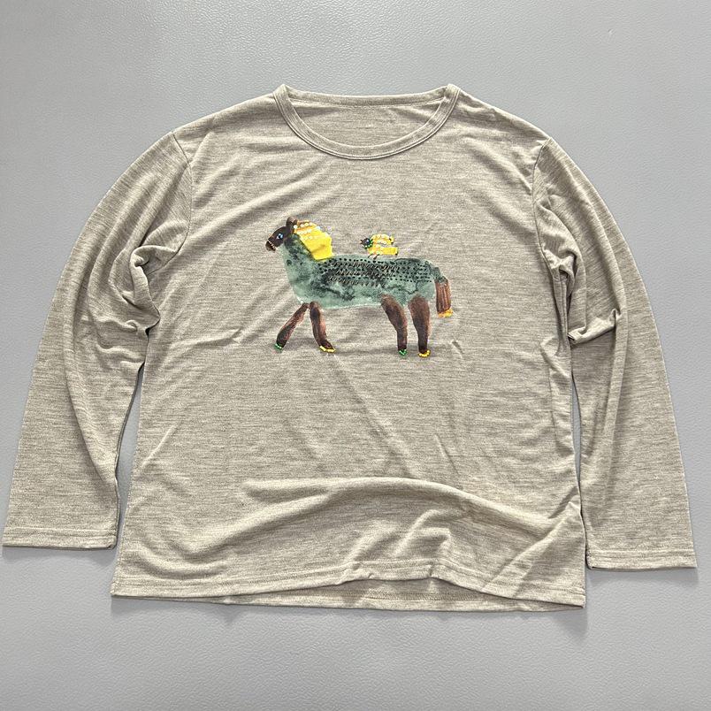 Women s Handmade Beaded Horse Print Long Sleeve Spring T-shirt, Round Neck, Versatile Casual Top One Size хакі/абрикосовий
Women s Handmade Beaded Horse Print Long Sleeve Spring T-shirt, Round Neck, Versatile Casual Top One Size хакі/абрикосовий
