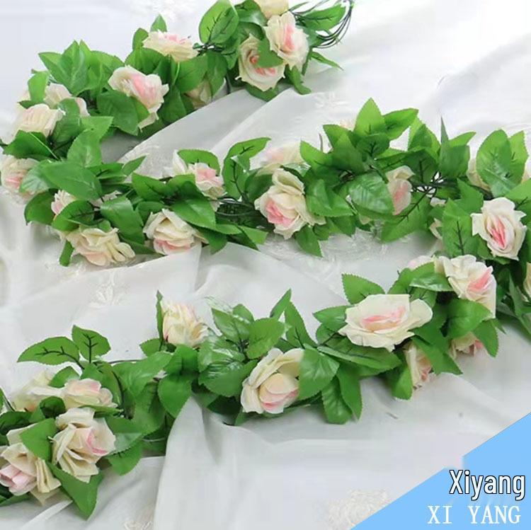 Silk Nine-Headed Rose Vine with Leaves - Fake Floral Wedding Decoration шампанского
Silk Nine-Headed Rose Vine with Leaves - Fake Floral Wedding Decoration шампанского