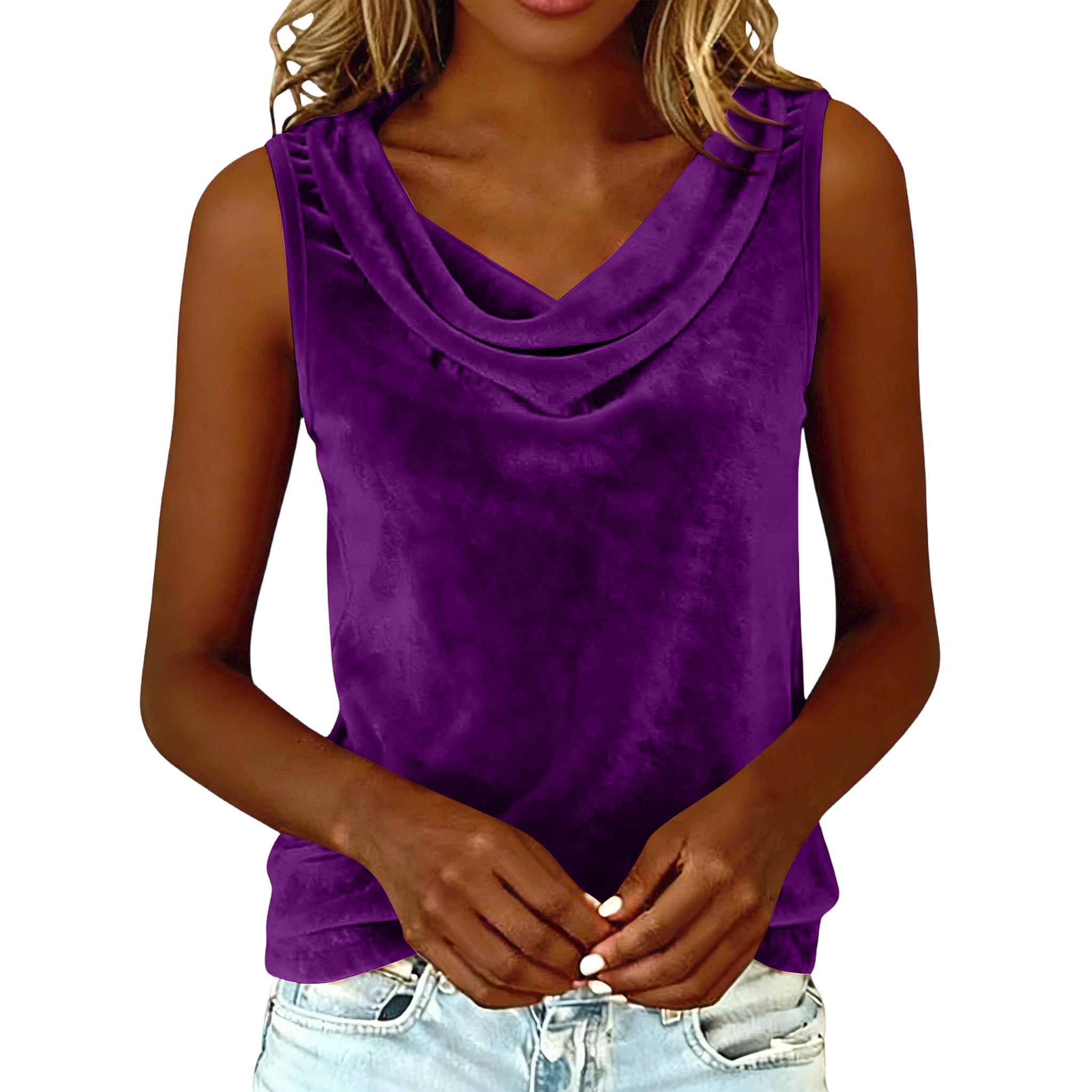 Women’s Sleeveless Cowl Neck Top Soft Fabric Relaxed Fit Casual Pullover Shirt for Daily Wear Work Travel XXL фіолетовий
Women’s Sleeveless Cowl Neck Top Soft Fabric Relaxed Fit Casual Pullover Shirt for Daily Wear Work Travel XXL фіолетовий