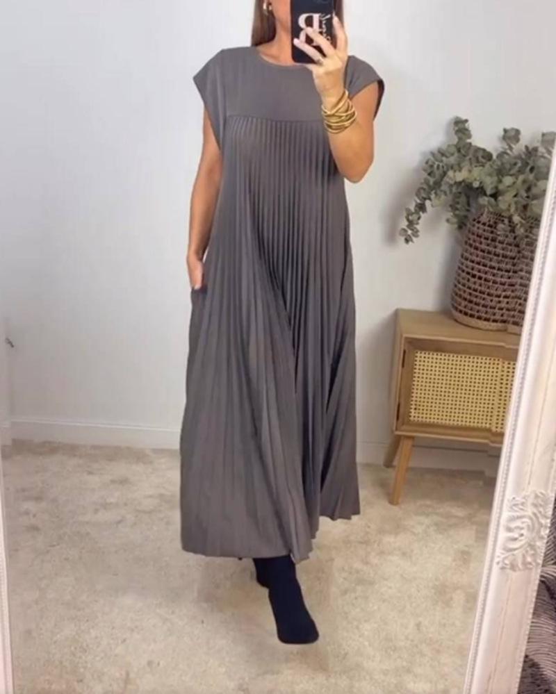 Spring/Summer 2026 European & American Fashion Pleated Sleeveless Long Dress XXXL сірий колір
Spring/Summer 2026 European & American Fashion Pleated Sleeveless Long Dress XXXL сірий колір