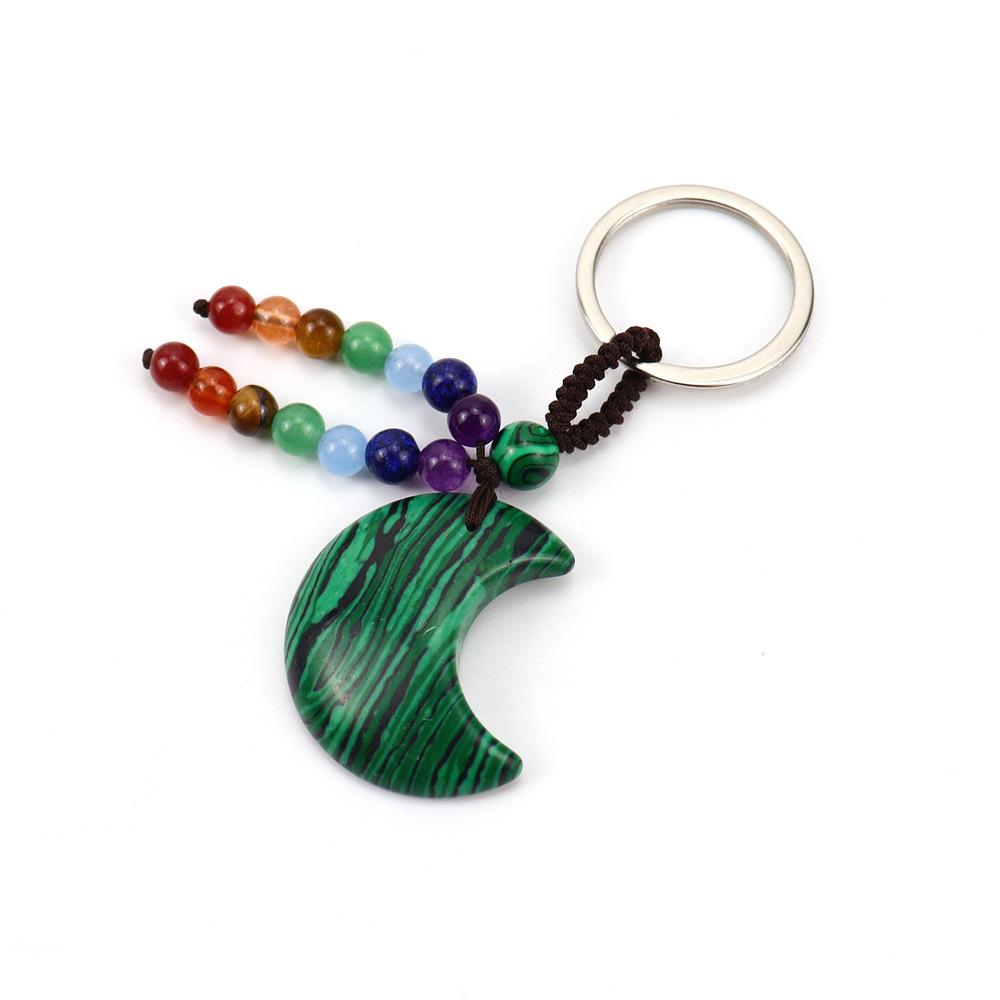 Hand-Woven Natural Crystal Moon Keychain Pendant Pendant Colorful Bead Luggage Pendant K45
Hand-Woven Natural Crystal Moon Keychain Pendant Pendant Colorful Bead Luggage Pendant K45