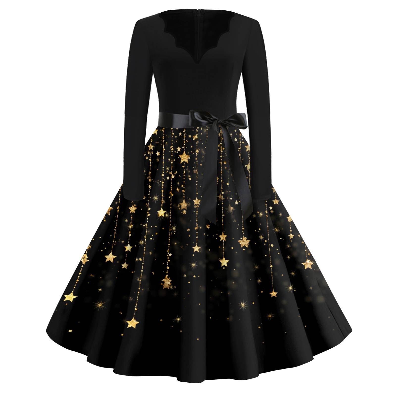 Женское модное платье с V-образным вырезом, свободного кроя, с рождественским принтом и длинными рукавами S чёрный
Женское модное платье с V-образным вырезом, свободного кроя, с рождественским принтом и длинными рукавами S чёрный