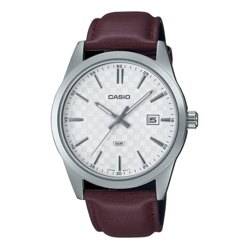 Casio MTP-VD03L-5A Men s Standard Brown Leather Band White Dial 3-Hand Analog Watch, White, Made in Japan.
Casio MTP-VD03L-5A Men s Standard Brown Leather Band White Dial 3-Hand Analog Watch, White, Made in Japan.