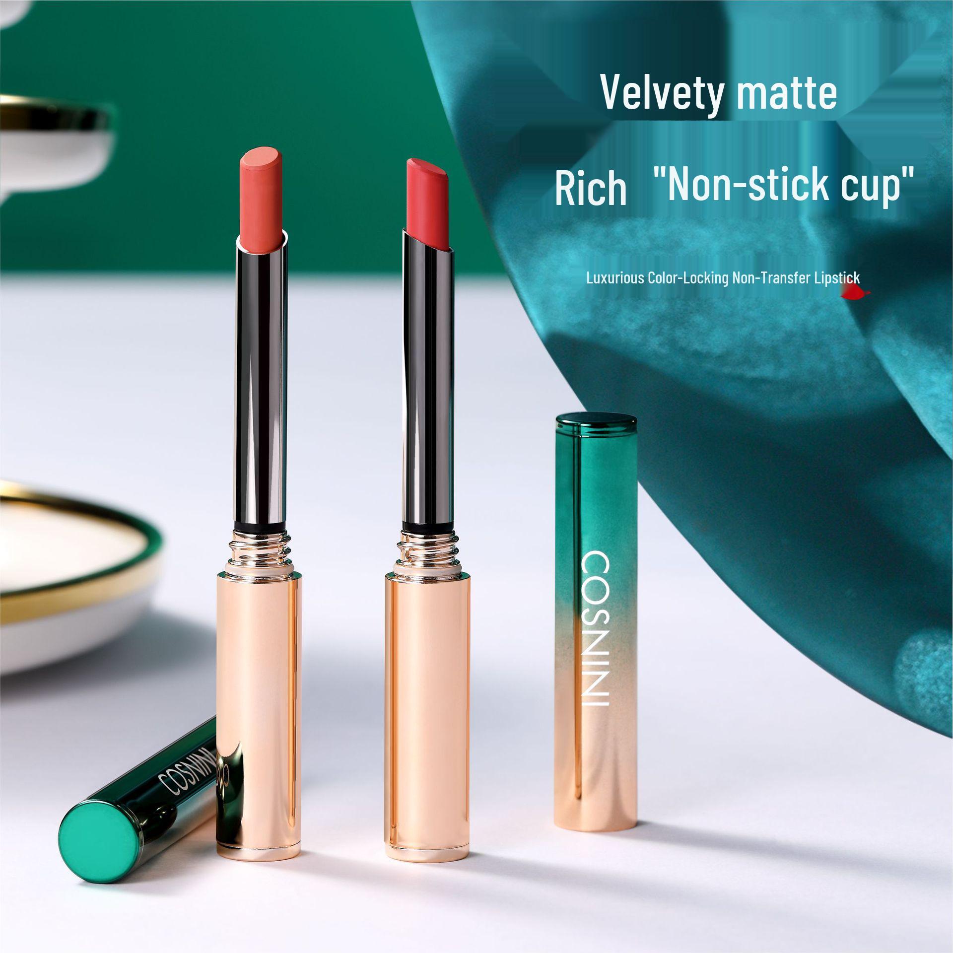 COSNINI Long-Lasting Waterproof Cinnamon Milk Tea Lipstick - Non-Stick, Fade-Resistant Slim Tube Gloss.
COSNINI Long-Lasting Waterproof Cinnamon Milk Tea Lipstick - Non-Stick, Fade-Resistant Slim Tube Gloss.