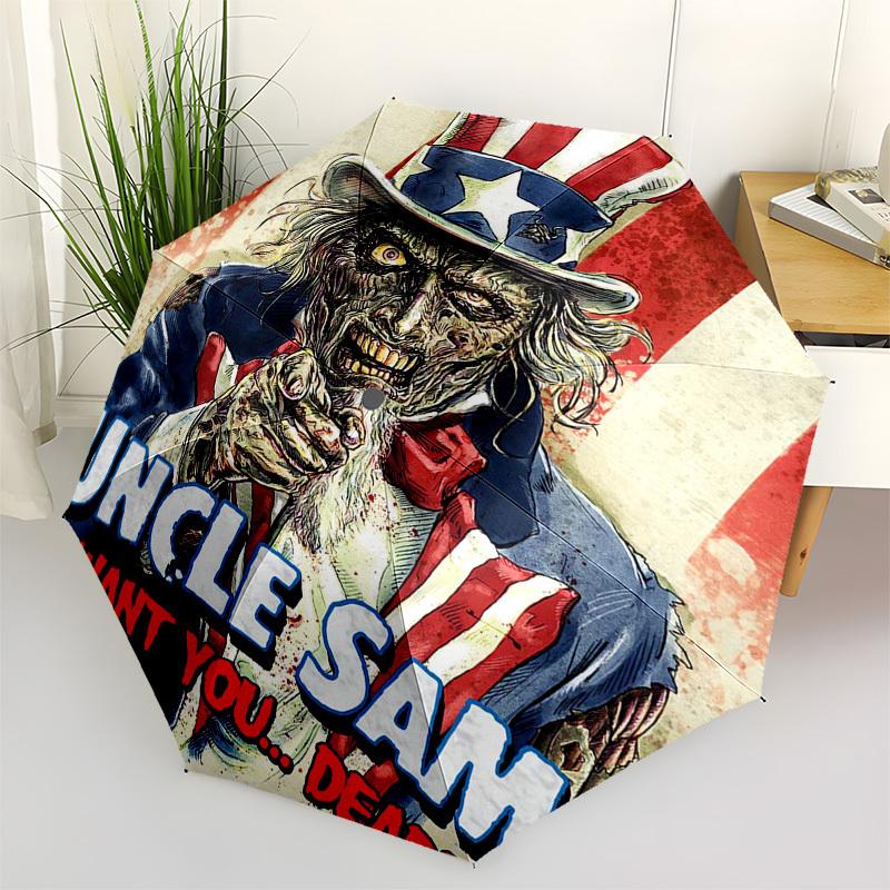 Zombie, Uncle Sam Themed Automatic Opening and Closing Umbrella, Compact Travel Umbrella, Lightweight and Portable, Suitable for Beach Commu
Zombie, Uncle Sam Themed Automatic Opening and Closing Umbrella, Compact Travel Umbrella, Lightweight and Portable, Suitable for Beach Commu