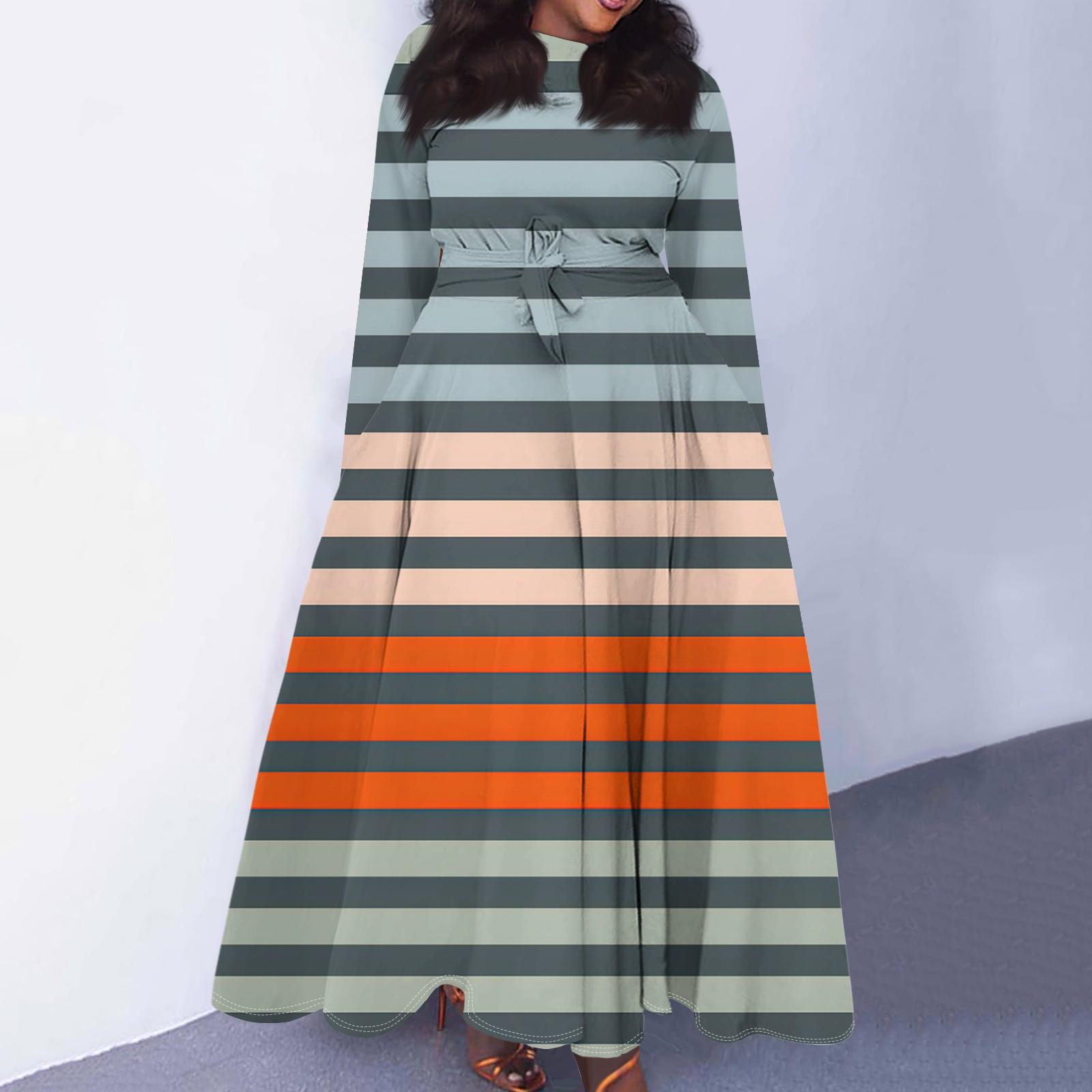 Women s Casual Fashion Stripe Large Size Round Neck Long Sleeve Pocket Straps Swing Dress Casual And Comfortable XXXXXL помаранчевий
Women s Casual Fashion Stripe Large Size Round Neck Long Sleeve Pocket Straps Swing Dress Casual And Comfortable XXXXXL помаранчевий