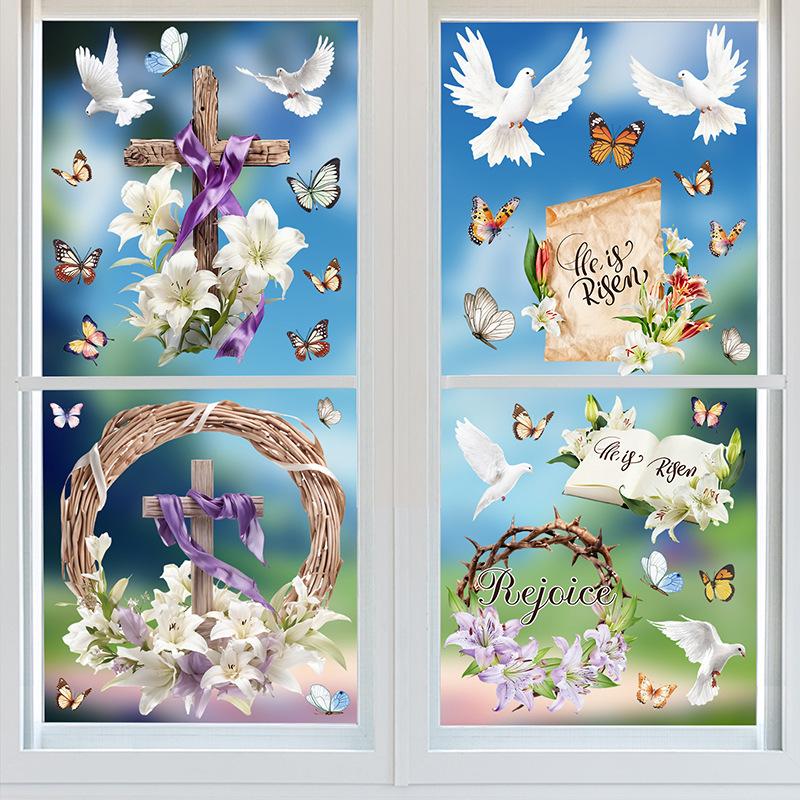 New Easter garland easter egg electrostatic sucking window sticker with nine double-sided visual set A
New Easter garland easter egg electrostatic sucking window sticker with nine double-sided visual set A