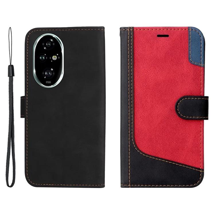 For Honor 200 Pro 5G Wallet Phone Case 3-Color Splicing Colors PU Leather Phone Stand Cover - Black
For Honor 200 Pro 5G Wallet Phone Case 3-Color Splicing Colors PU Leather Phone Stand Cover - Black