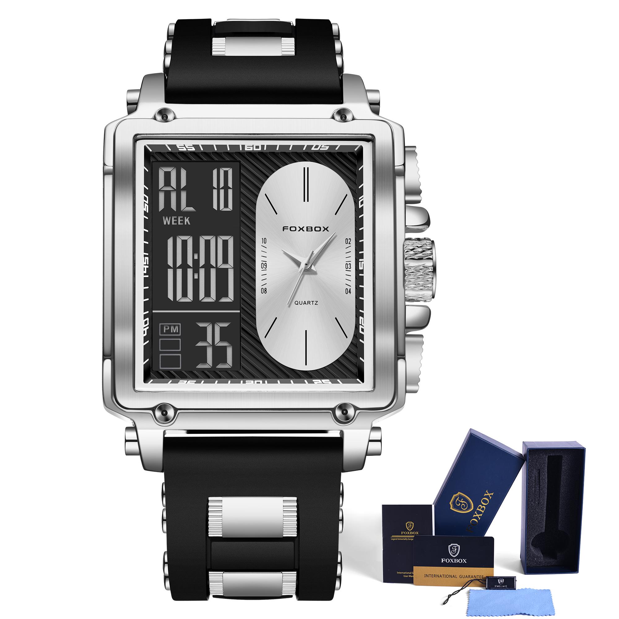 LIGE новые модные мужские часы FOXBOX брендовые многофункциональные светящиеся спортивные водонепроницаемые кварцевые часы мужские подарки серебряный
LIGE новые модные мужские часы FOXBOX брендовые многофункциональные светящиеся спортивные водонепроницаемые кварцевые часы мужские подарки серебряный