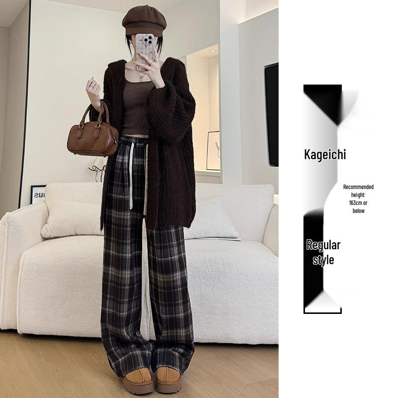 Женская мода 2025 Утягивающие брюки-палаццо в клетку на флисовой подкладке M (96-110 jin)
Женская мода 2025 Утягивающие брюки-палаццо в клетку на флисовой подкладке M (96-110 jin)