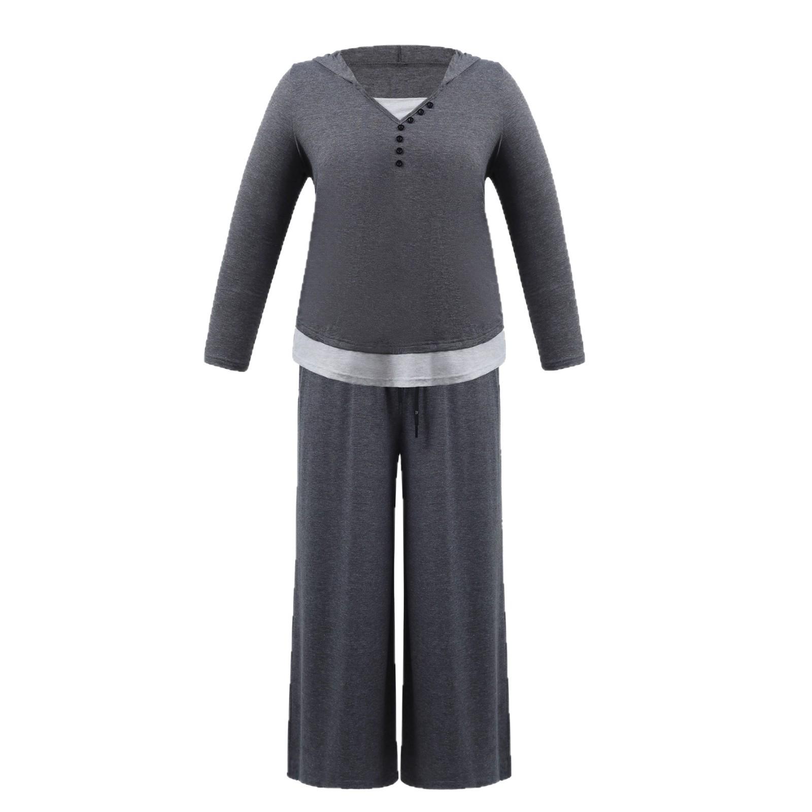 Повседневный костюм Худи на пуговицах Свободные брюки с широкими штанинами Мягкая и удобная спортивная одежда 4XL чёрный
Повседневный костюм Худи на пуговицах Свободные брюки с широкими штанинами Мягкая и удобная спортивная одежда 4XL чёрный