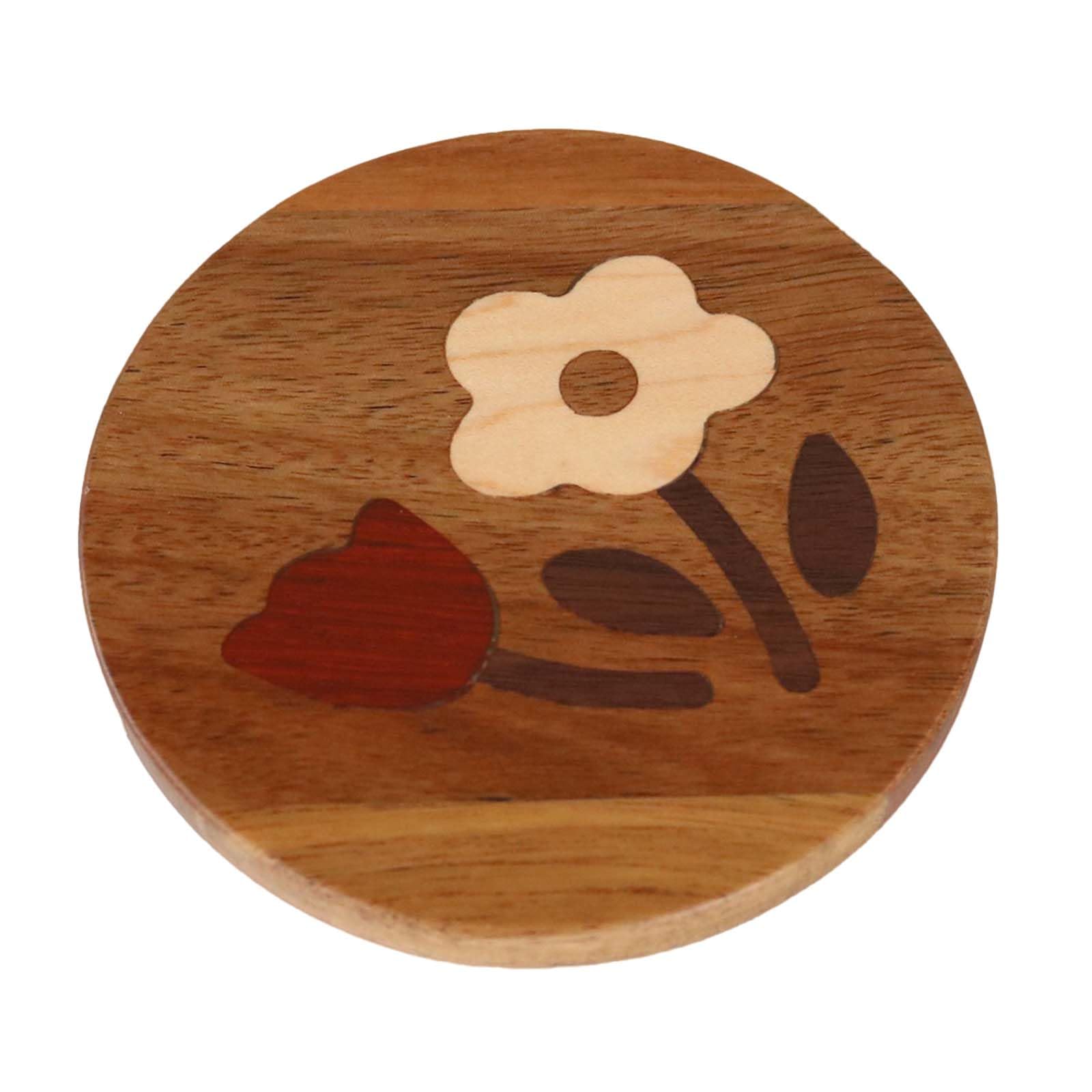 Wakacho Marquetry Small Flower Natural 11 x 11 x Coaster, Coaster, Pattern, Round, Wood, Approx. 1.1 cm, Brown, DZ-61
Wakacho Marquetry Small Flower Natural 11 x 11 x Coaster, Coaster, Pattern, Round, Wood, Approx. 1.1 cm, Brown, DZ-61