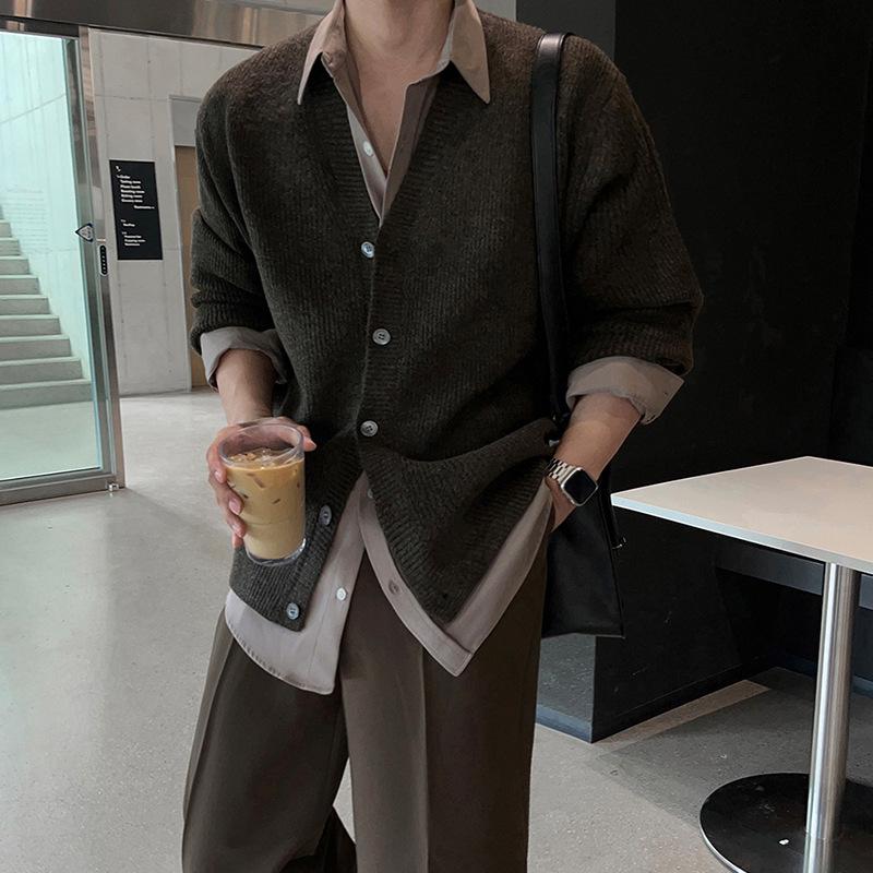 Men s Trendy Spring & Autumn Korean-Style Knit Cardigan Sweater Extra Large темно-коричневого кольору
Men s Trendy Spring & Autumn Korean-Style Knit Cardigan Sweater Extra Large темно-коричневого кольору