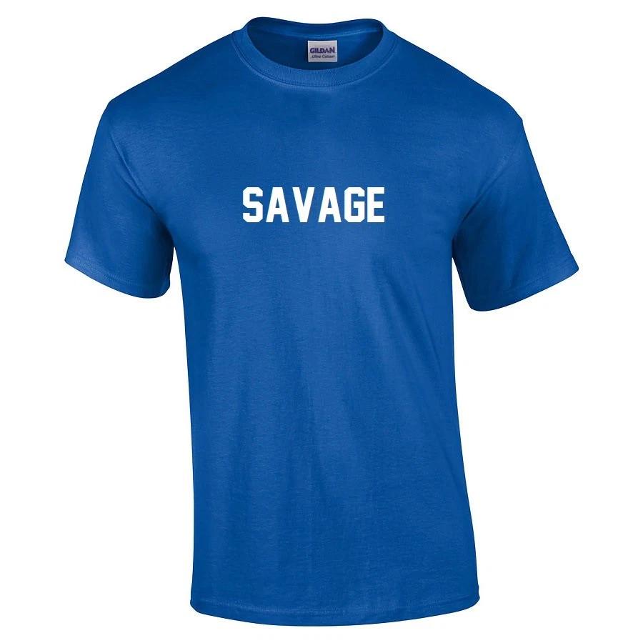SAVAGE White Text Royal Blue Team Jersey Cotton T-Shirt L
SAVAGE White Text Royal Blue Team Jersey Cotton T-Shirt L