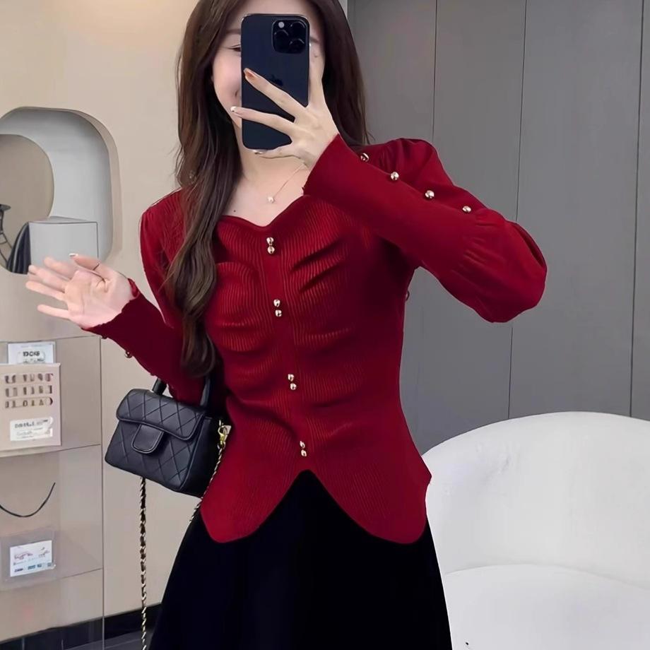 Andy fleece washing water V-neck bubble sleeve knitted sweater women s autumn and winter slim sweater elegant temperament one size fits all
Andy fleece washing water V-neck bubble sleeve knitted sweater women s autumn and winter slim sweater elegant temperament one size fits all