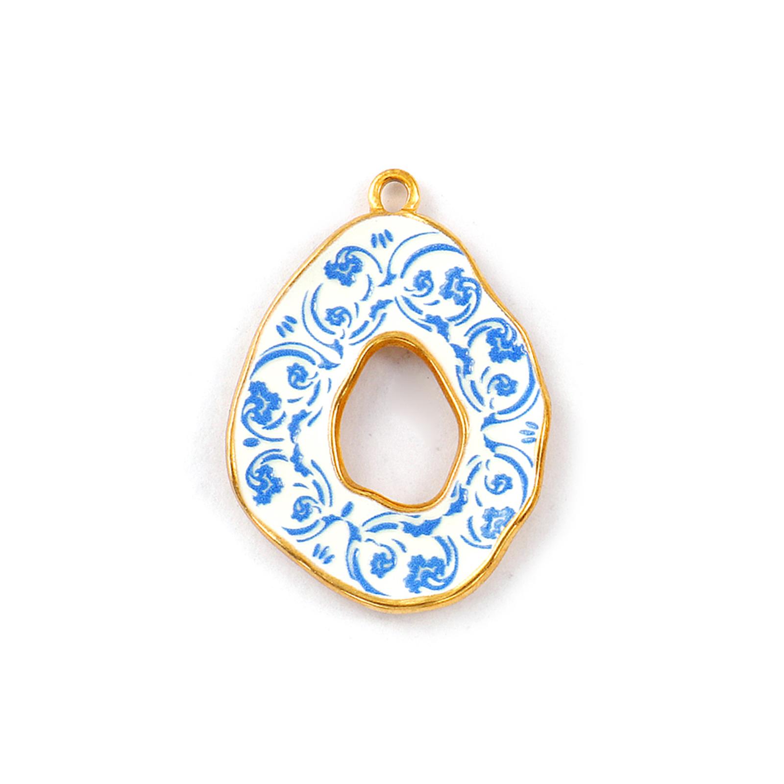 Doreen Box 2PCs 18K Gold Plated Blue Drop Flower Printed Hollow Charms 304 Stainless Steel Necklace Pendants 3.5cm x 2.5cm
Doreen Box 2PCs 18K Gold Plated Blue Drop Flower Printed Hollow Charms 304 Stainless Steel Necklace Pendants 3.5cm x 2.5cm