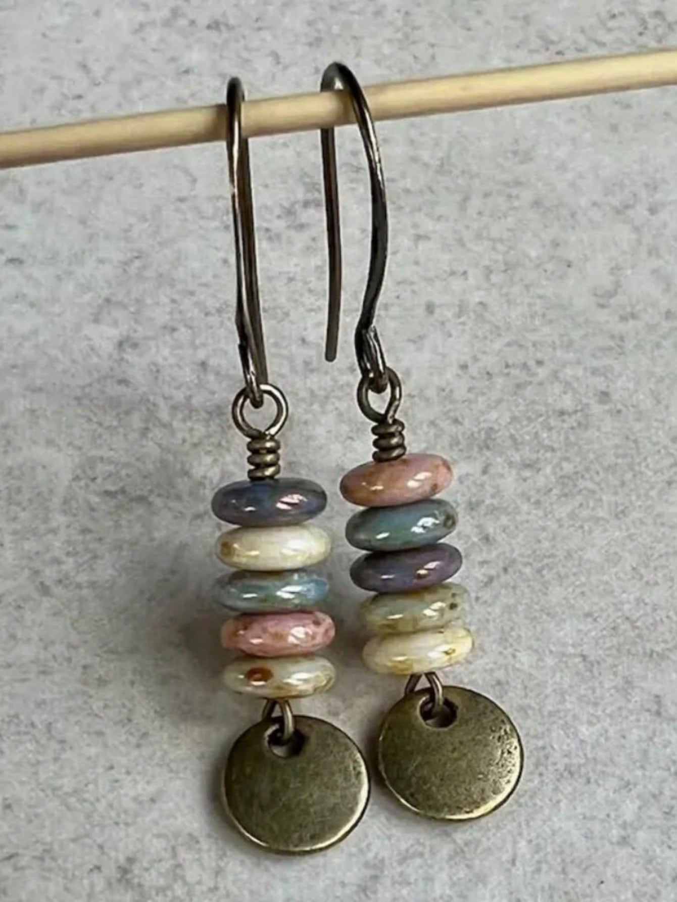 1 пара Серьги-диски ручной работы с эффектом состаривания и бусинами, Винтажные креативные серьги с мини-каменными бусинами для женщин one-size бронзовый
1 пара Серьги-диски ручной работы с эффектом состаривания и бусинами, Винтажные креативные серьги с мини-каменными бусинами для женщин one-size бронзовый