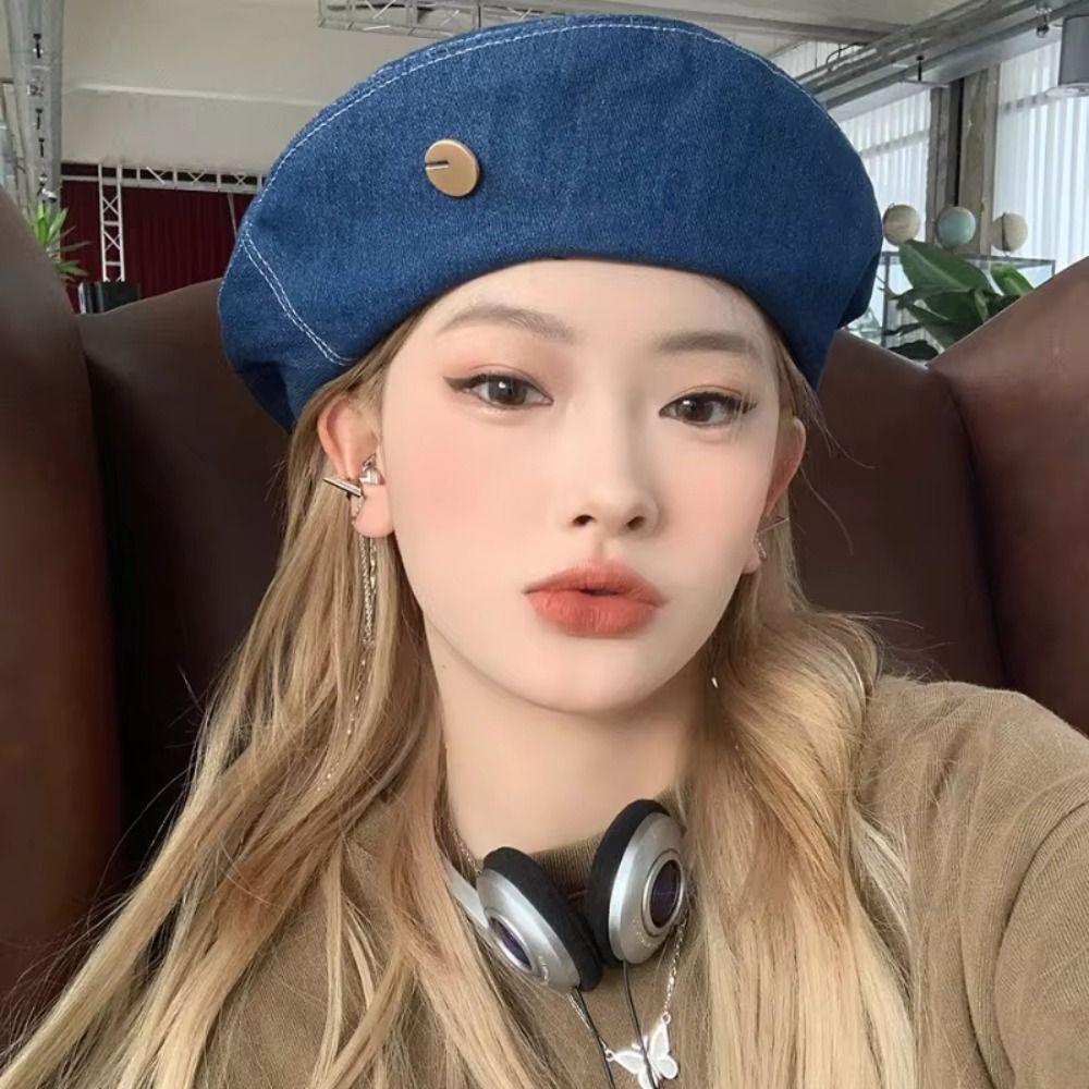 Solid color Octagonal Hat Korean Style Women Painter Hat Cool Denim Beret Cap Ladies світло-синій колір
Solid color Octagonal Hat Korean Style Women Painter Hat Cool Denim Beret Cap Ladies світло-синій колір