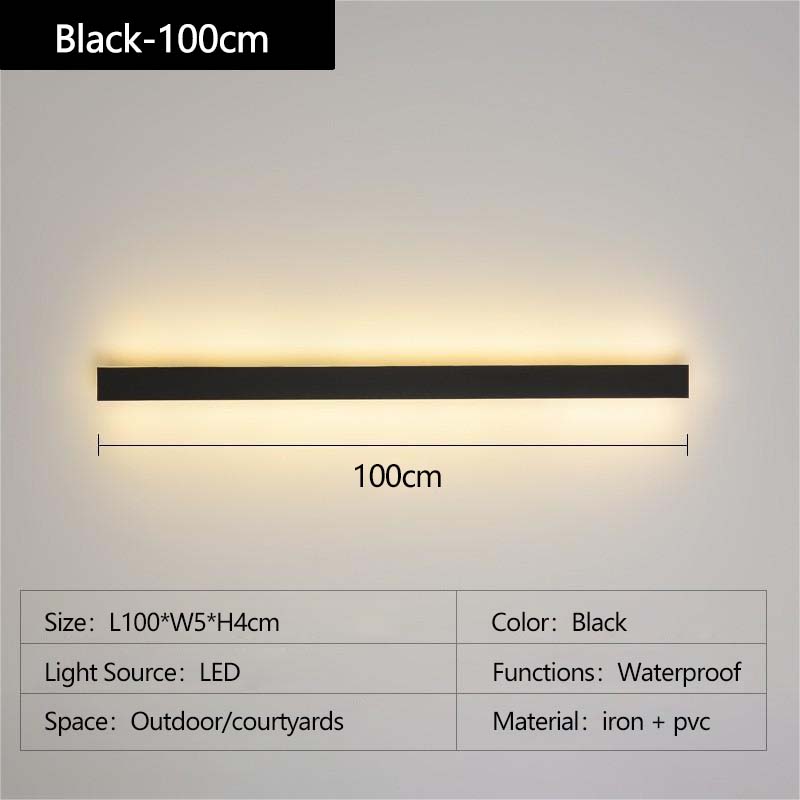 Наружный водонепроницаемый настенный светильник Светодиодный линейный светильник бокового свечения для балкона, патио, боковой части двери, прихожей, сада, гаража Warm Light
Наружный водонепроницаемый настенный светильник Светодиодный линейный светильник бокового свечения для балкона, патио, боковой части двери, прихожей, сада, гаража Warm Light