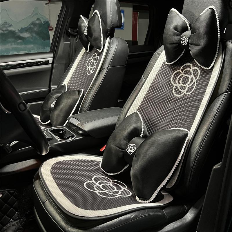 Cute Camellia Flower Universal Summer Car Seat Cover Ice Silk Mats Four Seasons Use Auto Seat Cushion Car Interior Accessories
Cute Camellia Flower Universal Summer Car Seat Cover Ice Silk Mats Four Seasons Use Auto Seat Cushion Car Interior Accessories