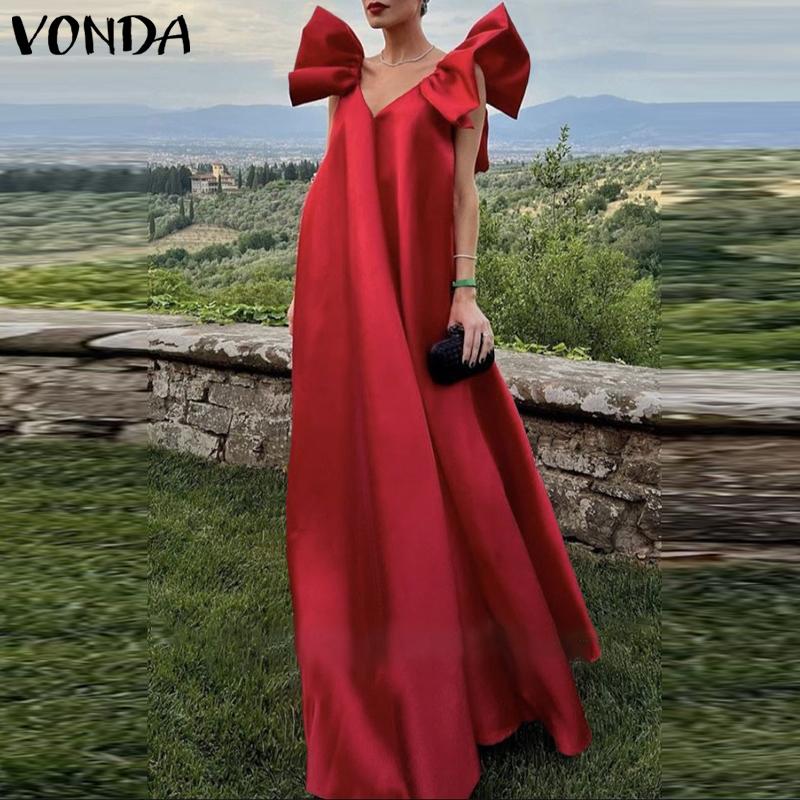 VONDA женское однотонное свободное элегантное платье трапециевидной формы без рукавов с v-образным вырезом
VONDA женское однотонное свободное элегантное платье трапециевидной формы без рукавов с v-образным вырезом