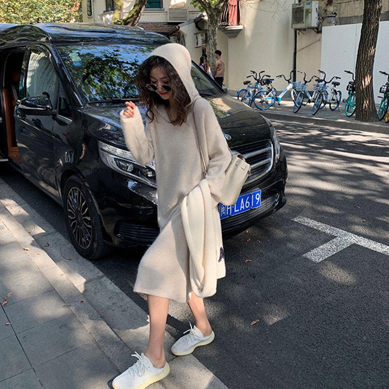 Свитер-пуловер с капюшоном, женское осенне-зимнее платье с подкладкой, длинный свободный вязаный свитер с длинными рукавами премиум-класса, женский пуловер One Size бежевый
Свитер-пуловер с капюшоном, женское осенне-зимнее платье с подкладкой, длинный свободный вязаный свитер с длинными рукавами премиум-класса, женский пуловер One Size бежевый