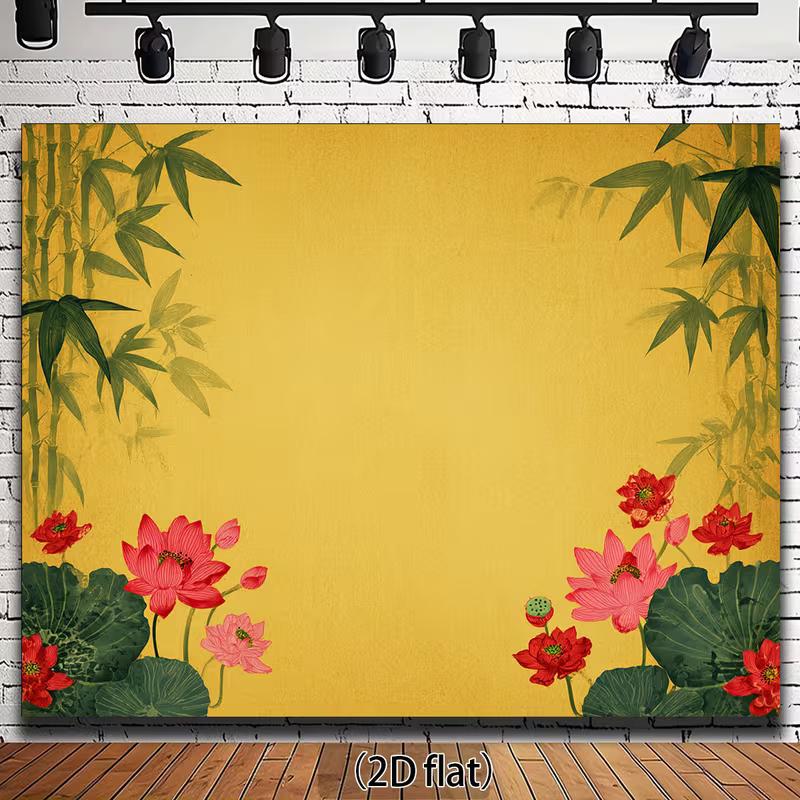 2D Yellow Lotus Bamboo Backdrop, Chinese Floral Background for Home & Event Decor 47.2x31.5inch/120*80cm
2D Yellow Lotus Bamboo Backdrop, Chinese Floral Background for Home & Event Decor 47.2x31.5inch/120*80cm