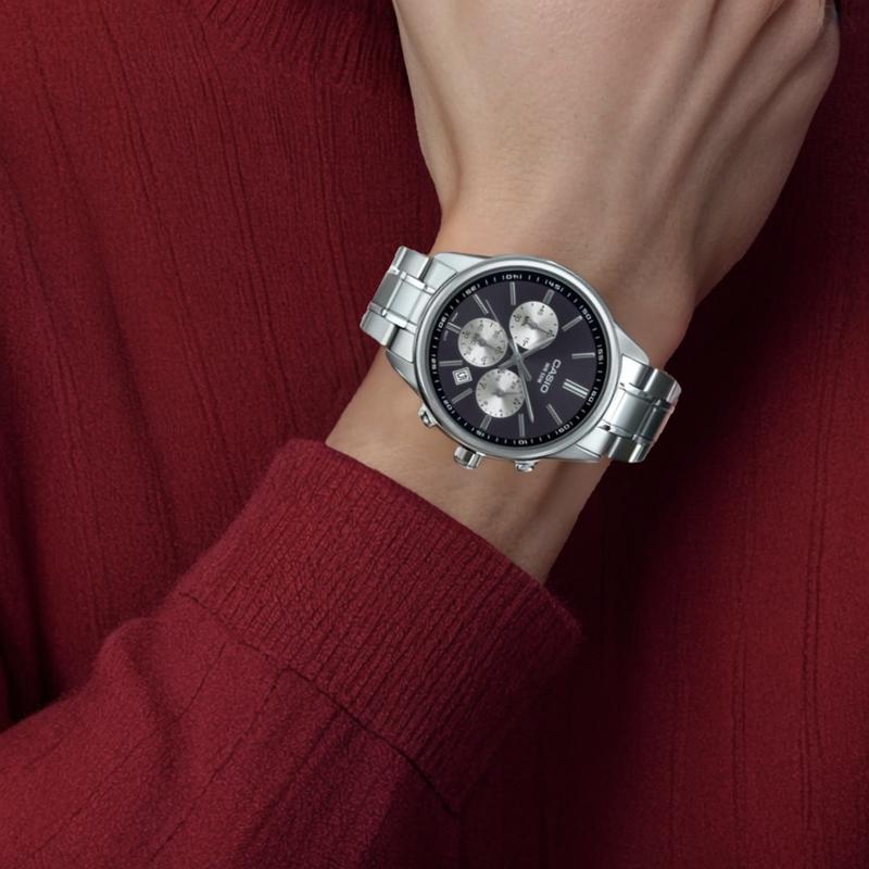 CASIO 50 meters waterproof, elegant, Quartz, Steel Strap, , same style for men and women, black dial MTP-E515D-1AV чёрный
CASIO 50 meters waterproof, elegant, Quartz, Steel Strap, , same style for men and women, black dial MTP-E515D-1AV чёрный