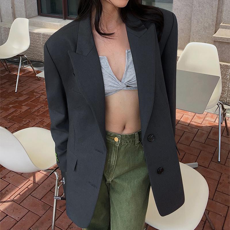 Women Blazer Lapel Solid Color Loose Long Sleeve Suit Jacket Fashion Office Lady Legant Wide Shoulder Commuting Jacket Summer Autumn XL
Women Blazer Lapel Solid Color Loose Long Sleeve Suit Jacket Fashion Office Lady Legant Wide Shoulder Commuting Jacket Summer Autumn XL