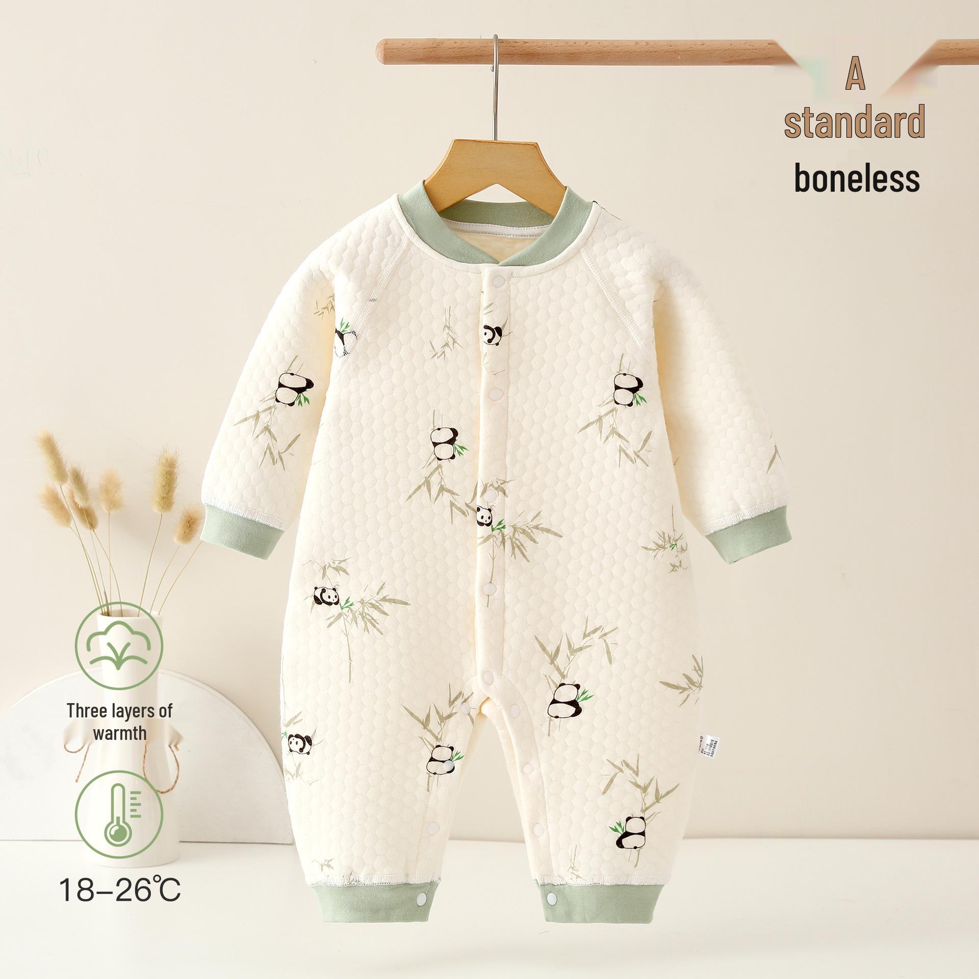 Newborn Baby Quilted Three-Layer Warm Romper - Spring/Autumn Crawling Suit and Winter Pajamas 80 cm
Newborn Baby Quilted Three-Layer Warm Romper - Spring/Autumn Crawling Suit and Winter Pajamas 80 cm