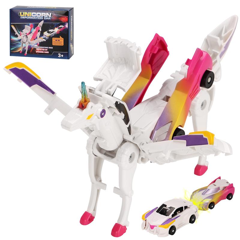 Transform car toys into magical flying horses and unicorns!2Pcs Transforming Car-Robot for Kids, Automatic Deformation of Magnetic Connections. cars Blue collision deformed u
Transform car toys into magical flying horses and unicorns!2Pcs Transforming Car-Robot for Kids, Automatic Deformation of Magnetic Connections. cars Blue collision deformed u