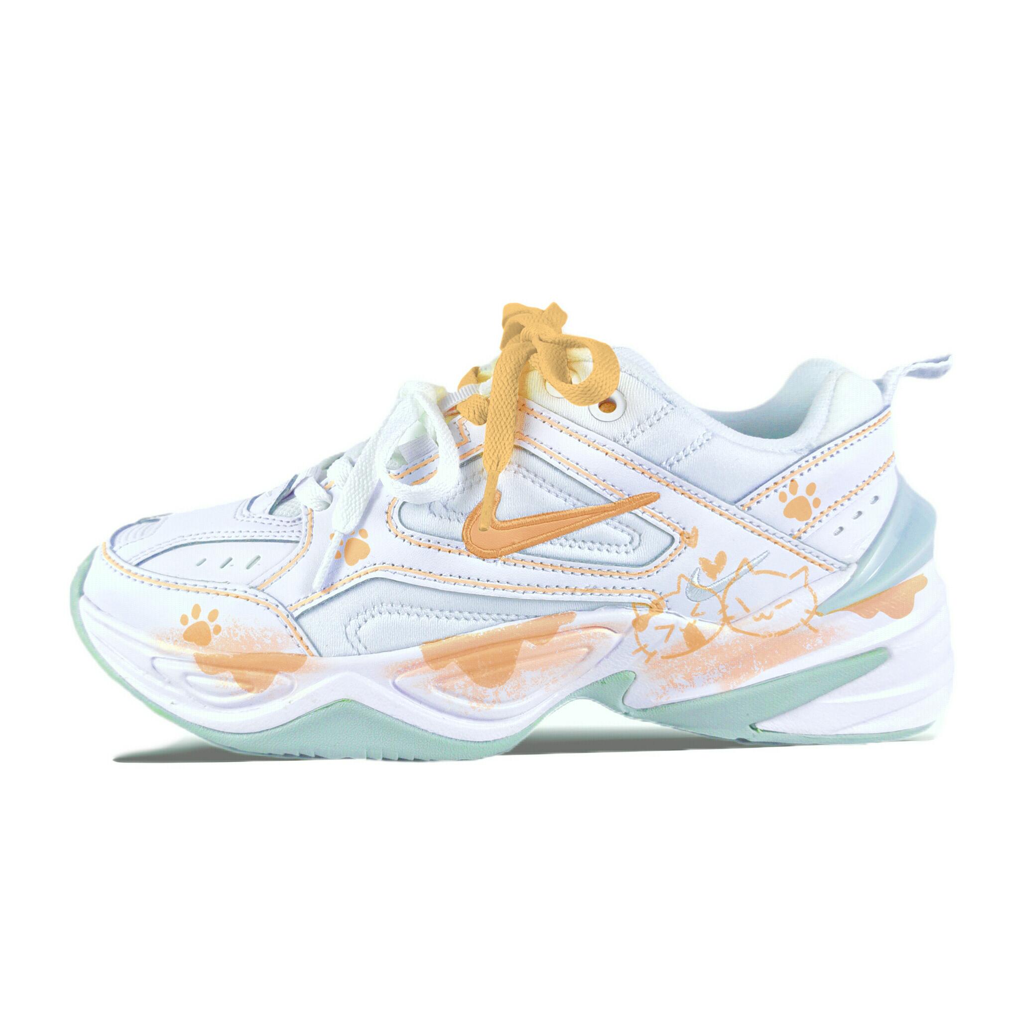 Nike M2K Tekno Abrasion Resistant Breathable Low top Chunky Sneakers Women s White Orange AO3108-100(team352-) 38.5
Nike M2K Tekno Abrasion Resistant Breathable Low top Chunky Sneakers Women s White Orange AO3108-100(team352-) 38.5