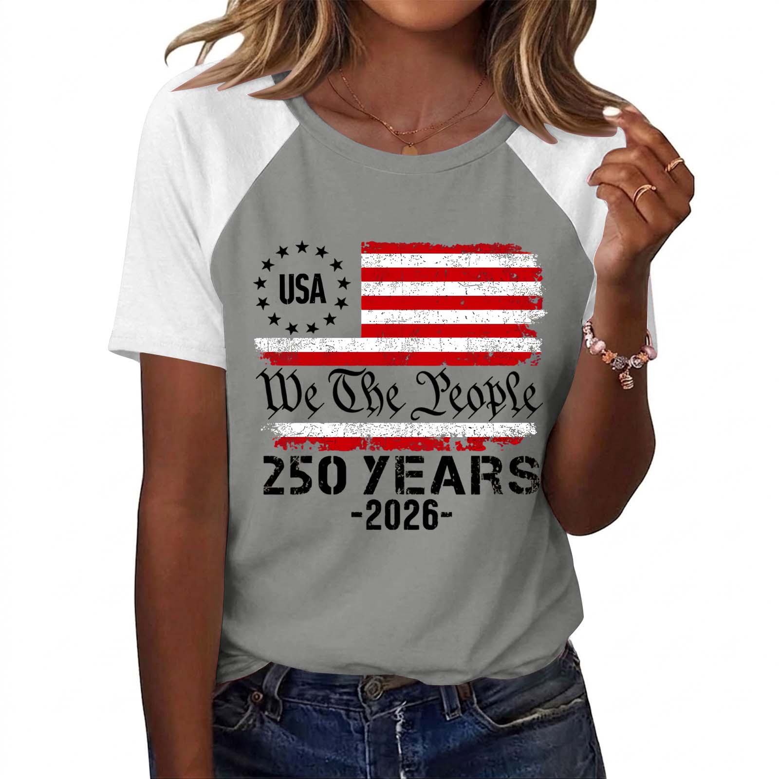 Women s Casual Short Sleeve Raglan Sleeve Crew Neck Graphic Tee Shirt with Vintage Style Patriotic Print for Everyday Wear M
Women s Casual Short Sleeve Raglan Sleeve Crew Neck Graphic Tee Shirt with Vintage Style Patriotic Print for Everyday Wear M