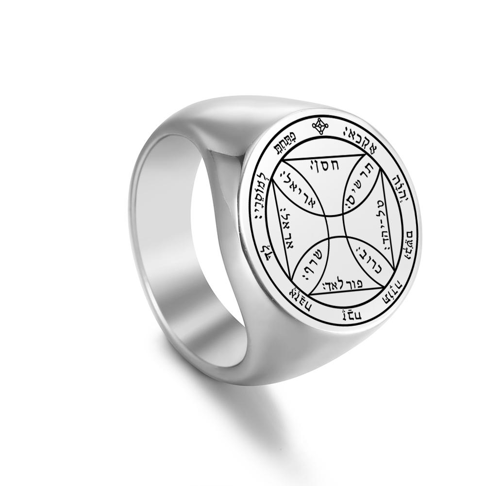 Teamer Seal of Solomon Seven Archangel Ring Men Stainless Steel Vintage Magical Blessed Wide Finger Ring Jewelry Gifts Wholesale Size 12
Teamer Seal of Solomon Seven Archangel Ring Men Stainless Steel Vintage Magical Blessed Wide Finger Ring Jewelry Gifts Wholesale Size 12