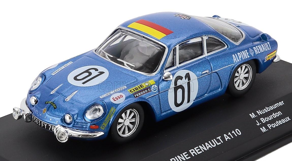 Металлическая модель автомобиля Renault 1:43 Alpine A110 GORDINI TEAM ECURIE LEOPARD 24 часа Ле-Мана 1968 синий
Металлическая модель автомобиля Renault 1:43 Alpine A110 GORDINI TEAM ECURIE LEOPARD 24 часа Ле-Мана 1968 синий