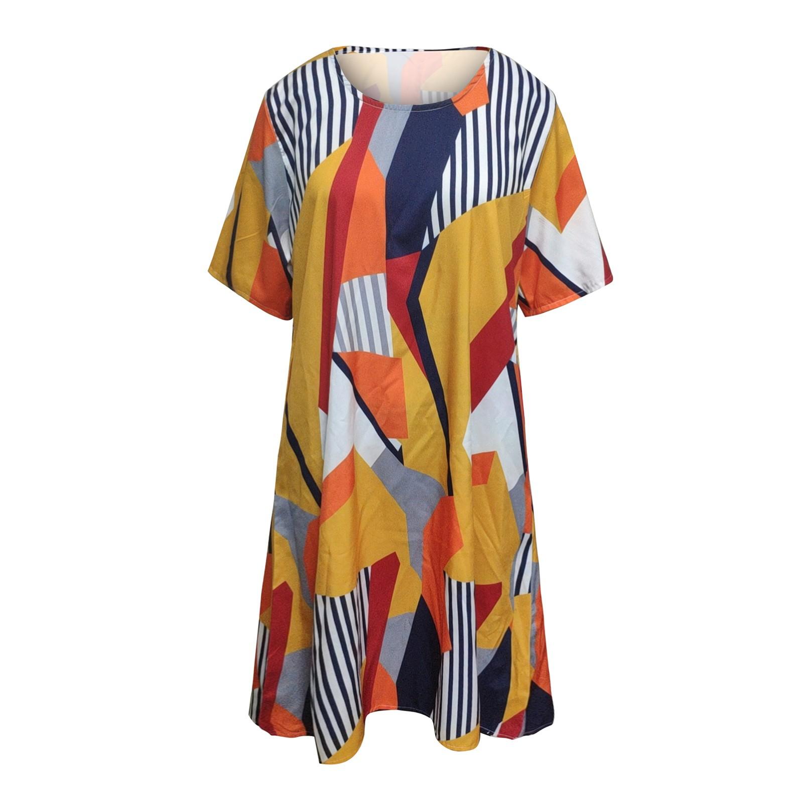 Women s Round Neck Short Sleeve Double Pocket Geometric Stitching Dress L жовтий
Women s Round Neck Short Sleeve Double Pocket Geometric Stitching Dress L жовтий