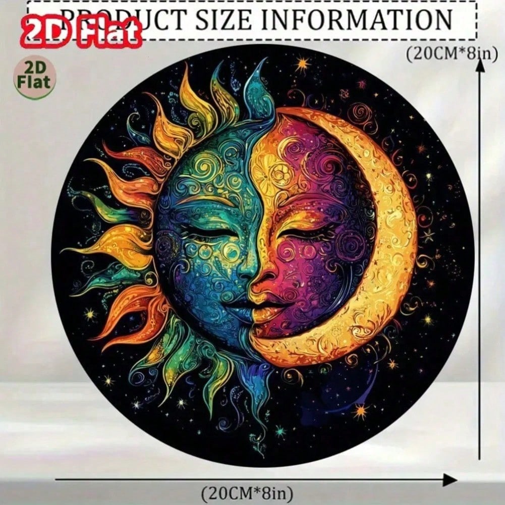 2D Flat Yin Yang Wall Art Dual Sided Aluminum Sun Moon Decor Vibrant Hues On Black Background For Home TYA22134-20x20cm
2D Flat Yin Yang Wall Art Dual Sided Aluminum Sun Moon Decor Vibrant Hues On Black Background For Home TYA22134-20x20cm