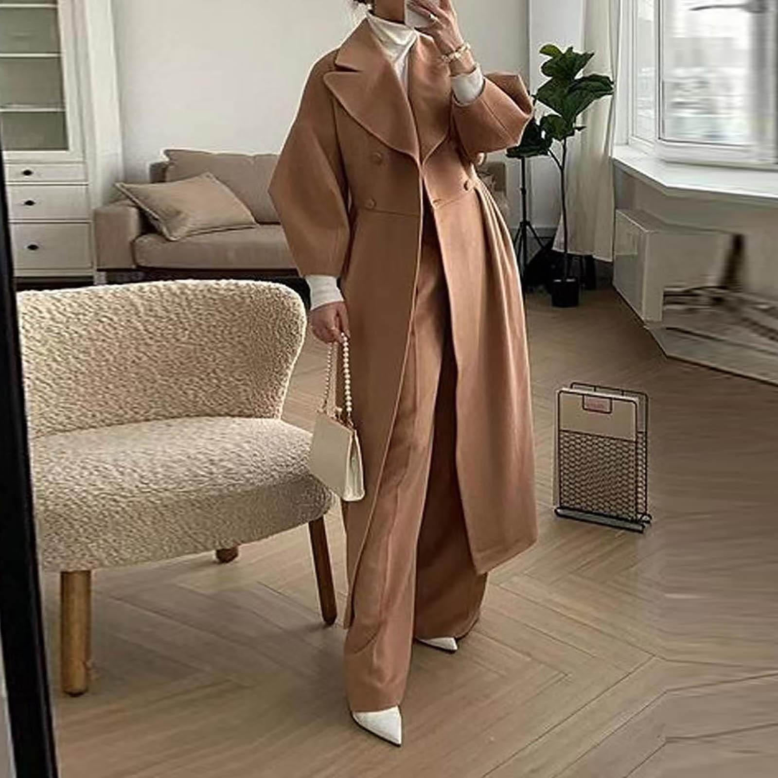 Женское модное шерстяное пальто с рукавами в стиле ретро и большими лацканами, длинное пальто M верблюд
Женское модное шерстяное пальто с рукавами в стиле ретро и большими лацканами, длинное пальто M верблюд