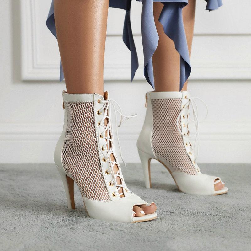 European and American lace-up fish mouth cool boots women s spring and summer thin heels hollow short boots jazz dance high heels women s open-toed s 35 білий
European and American lace-up fish mouth cool boots women s spring and summer thin heels hollow short boots jazz dance high heels women s open-toed s 35 білий