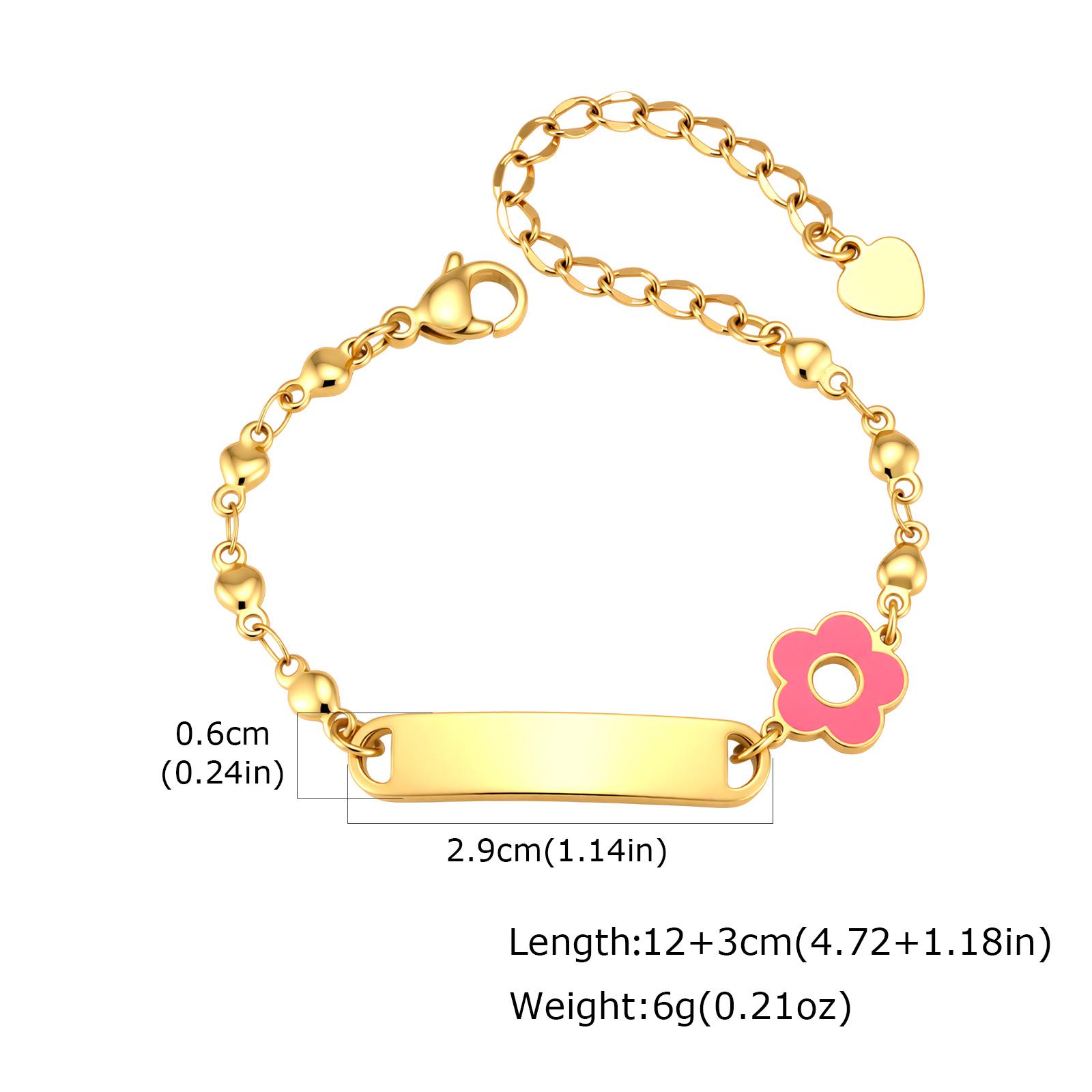 Kids Bracelet Flower Heart Charm Gold Plated Link Chain Newborn Toddler Birthday Gift No Engrave 12cm -15cm
Kids Bracelet Flower Heart Charm Gold Plated Link Chain Newborn Toddler Birthday Gift No Engrave 12cm -15cm