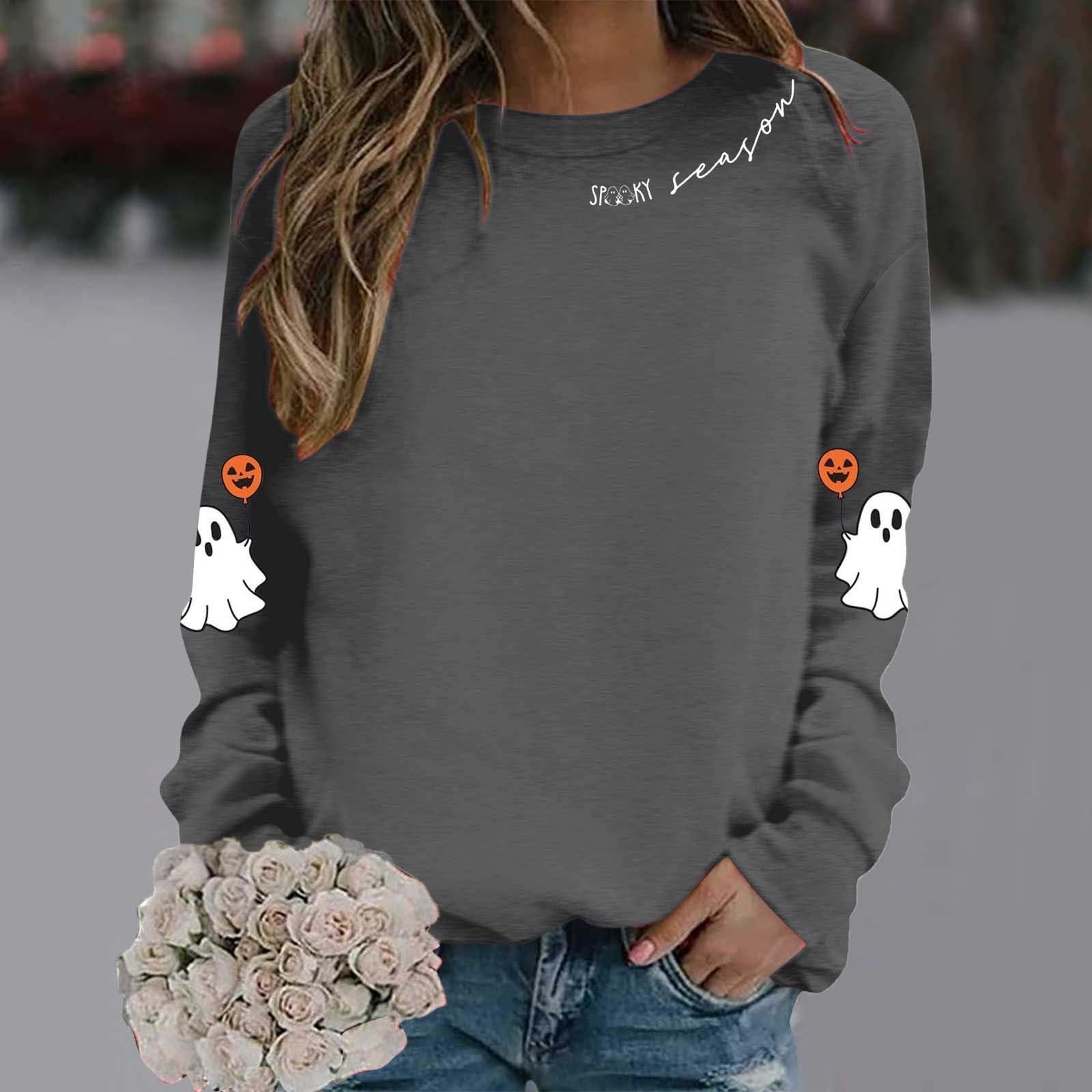Women s Fashion Casual Round Neck Long Sleeve Print T-shirt Top(Spooky Season) L
Women s Fashion Casual Round Neck Long Sleeve Print T-shirt Top(Spooky Season) L