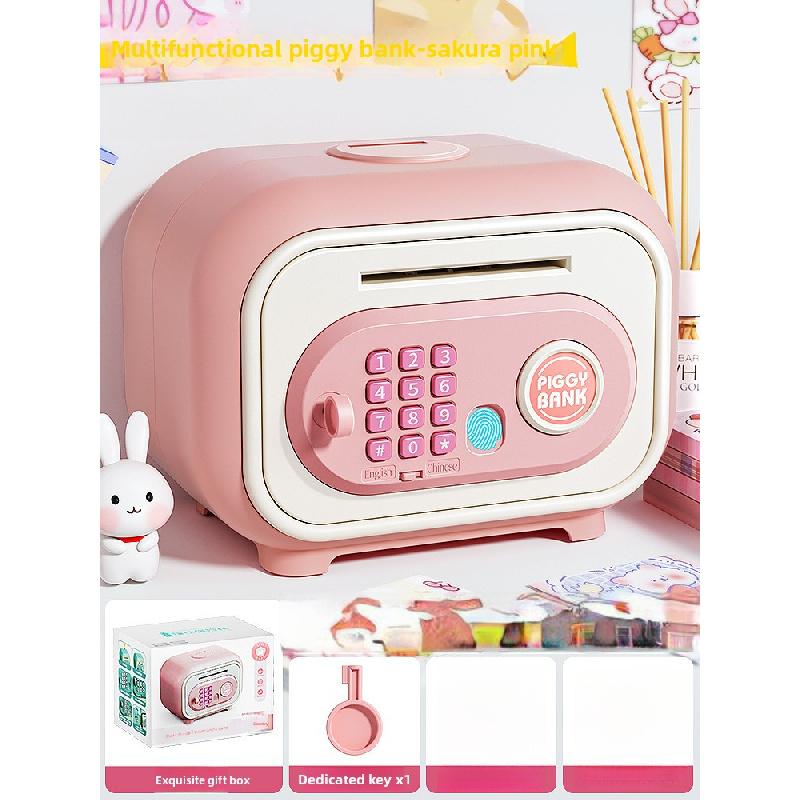 Interactive Fingerprint Password Mini ATM Electronic Piggy Bank Sound Effect Cash Coin Money Safe Box Birthday Gift for Kids розовый
Interactive Fingerprint Password Mini ATM Electronic Piggy Bank Sound Effect Cash Coin Money Safe Box Birthday Gift for Kids розовый