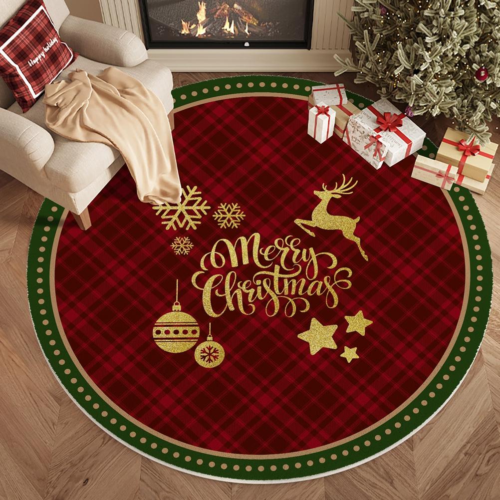 VIKAMA Winter Santa Claus Round Carpet Snowflake Gingerbread Living Room Bedside Rug Warm And Insulating Home Decoration 60cmx60cm
VIKAMA Winter Santa Claus Round Carpet Snowflake Gingerbread Living Room Bedside Rug Warm And Insulating Home Decoration 60cmx60cm
