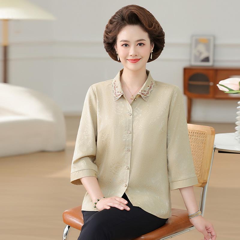 Mom s Summer Silk Shirt - Casual Plus Size Top for Middle-Aged & Elderly Women 3XL (120-135 lbs) жёлтый
Mom s Summer Silk Shirt - Casual Plus Size Top for Middle-Aged & Elderly Women 3XL (120-135 lbs) жёлтый