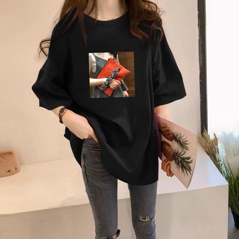 Black short-sleeved t-shirt women s summer 2025 new large version loose ins pure cotton medium and long top XXXXL
Black short-sleeved t-shirt women s summer 2025 new large version loose ins pure cotton medium and long top XXXXL